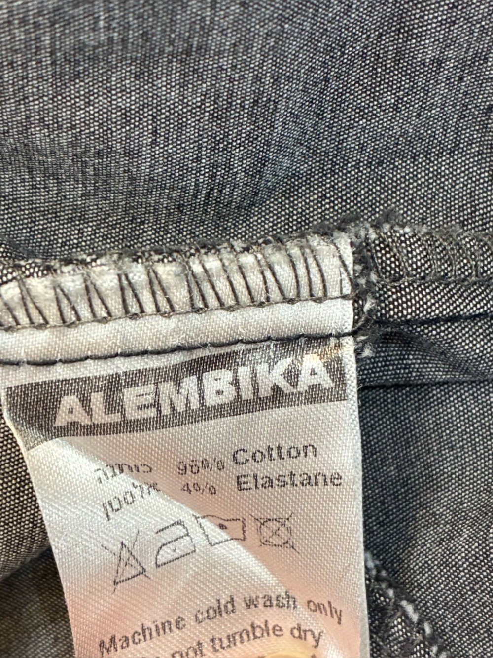 Alembika Denim Papaya Relaxed Barrel leg Pants Black Cotton Size 4(US 12-14) - Picture 13 of 13